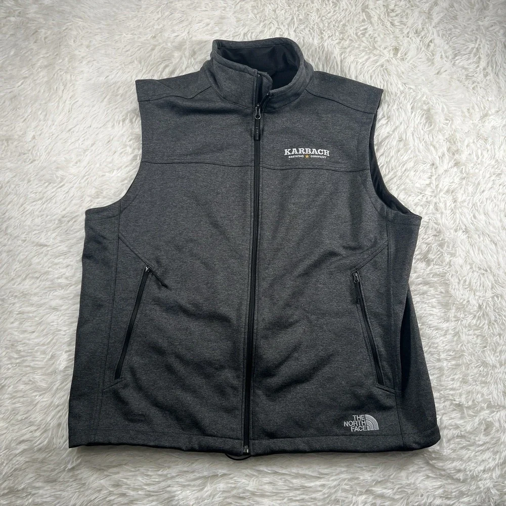 The North Face WindWall Karbach Brewing Vest Mens‎ XL Full Zip Outdoor Hiking